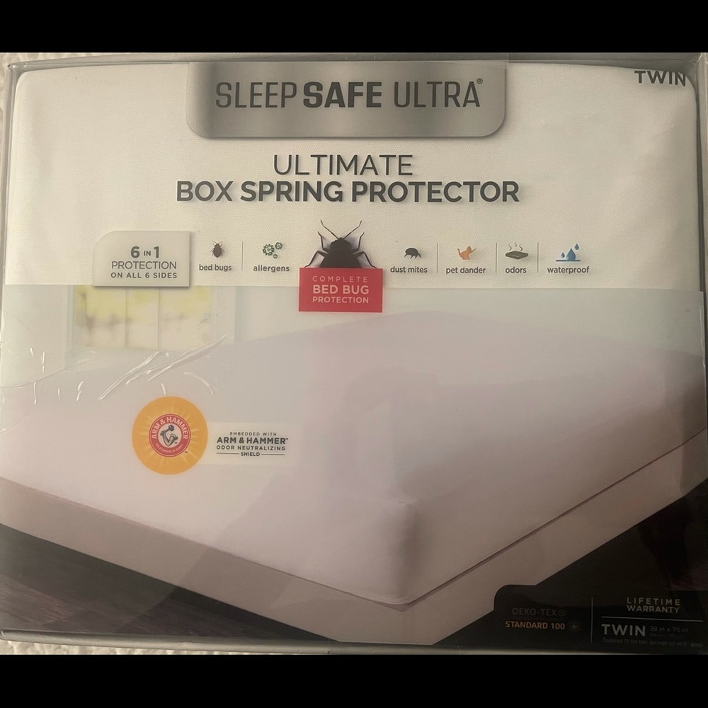 Sleep Safe™ Waterproof Twin Box Spring Protector - Picture 2 of 7